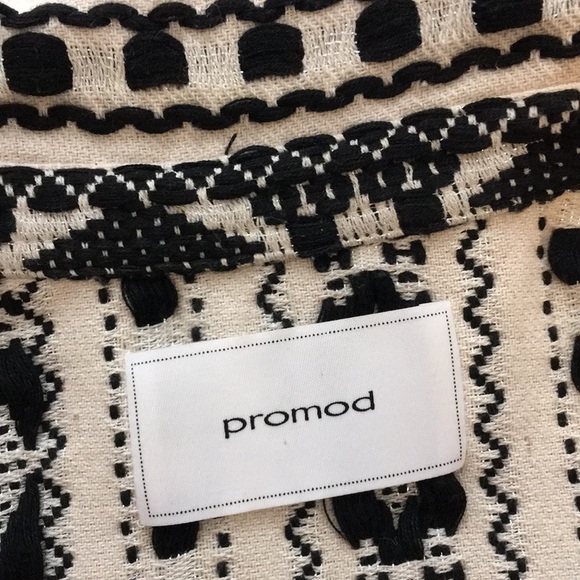 Promod Woven Cotton Vest w Snap Front in Ethnic Motif Size Medium - Picture 8 of 9